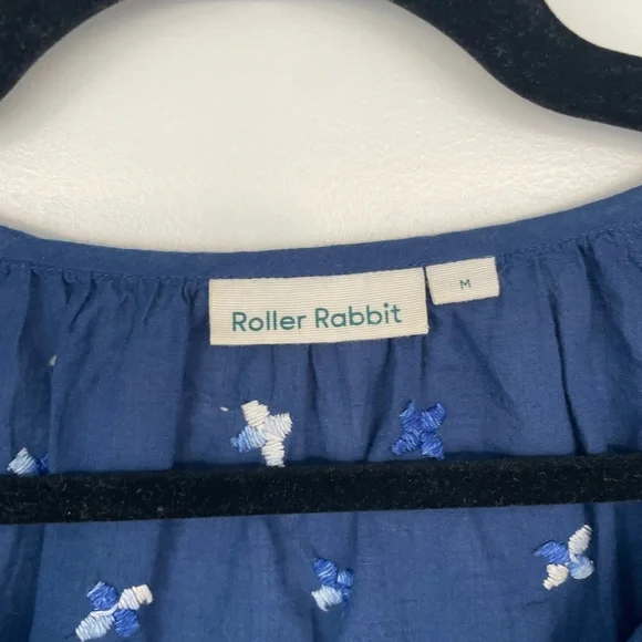 Roller Rabbit Navy and White Floral Blouse - Picture 3 of 3